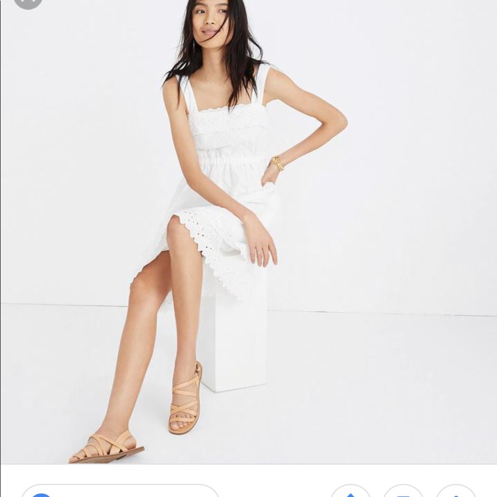 Madewell white midi dress